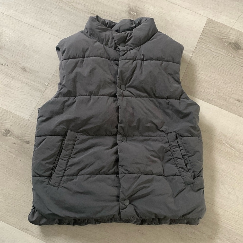 Zara gray unisex vest size 4/5‎ puffer fall winter spring pockets boys girls